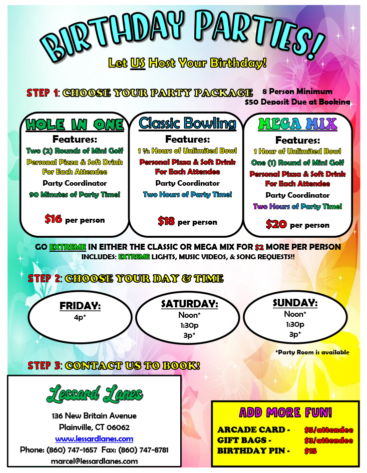 Birthday Party Flyer 11-8